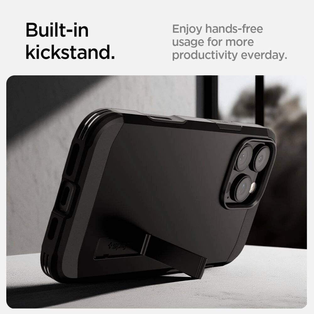 Spigen Tough Armor „T“ MagSafe Hülle iPhone 16 Pro Max – Schwarz