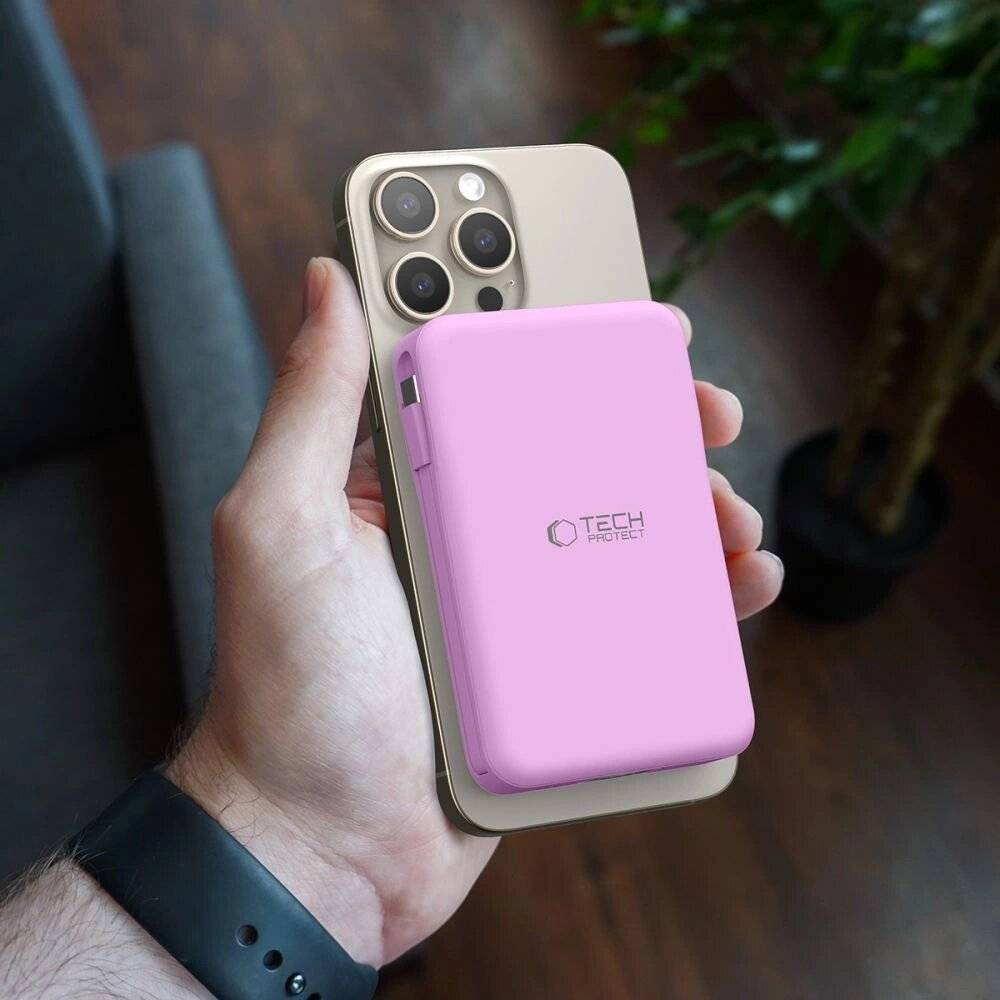 Powerbank Tech-Protect PB31 MagSafe 10000mAH - lila