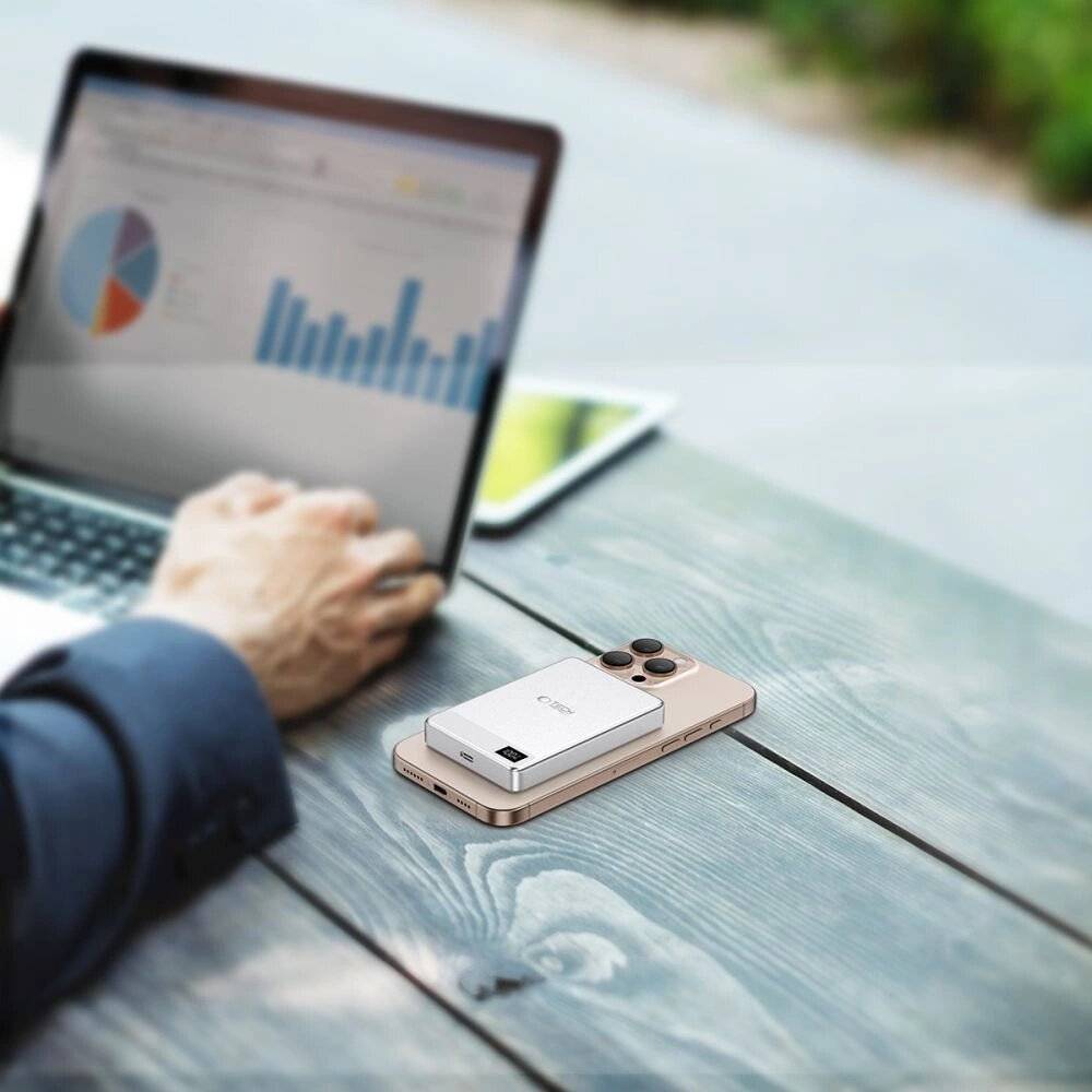 Powerbank Tech-Protect PB33 LifeMag MagSafe 5000mAH - Silber