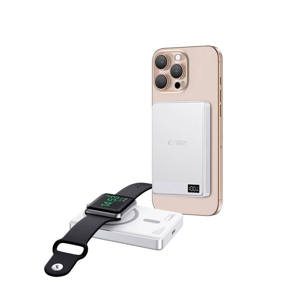 Powerbank Tech-Protect PB33 LifeMag MagSafe 5000mAH - Silber