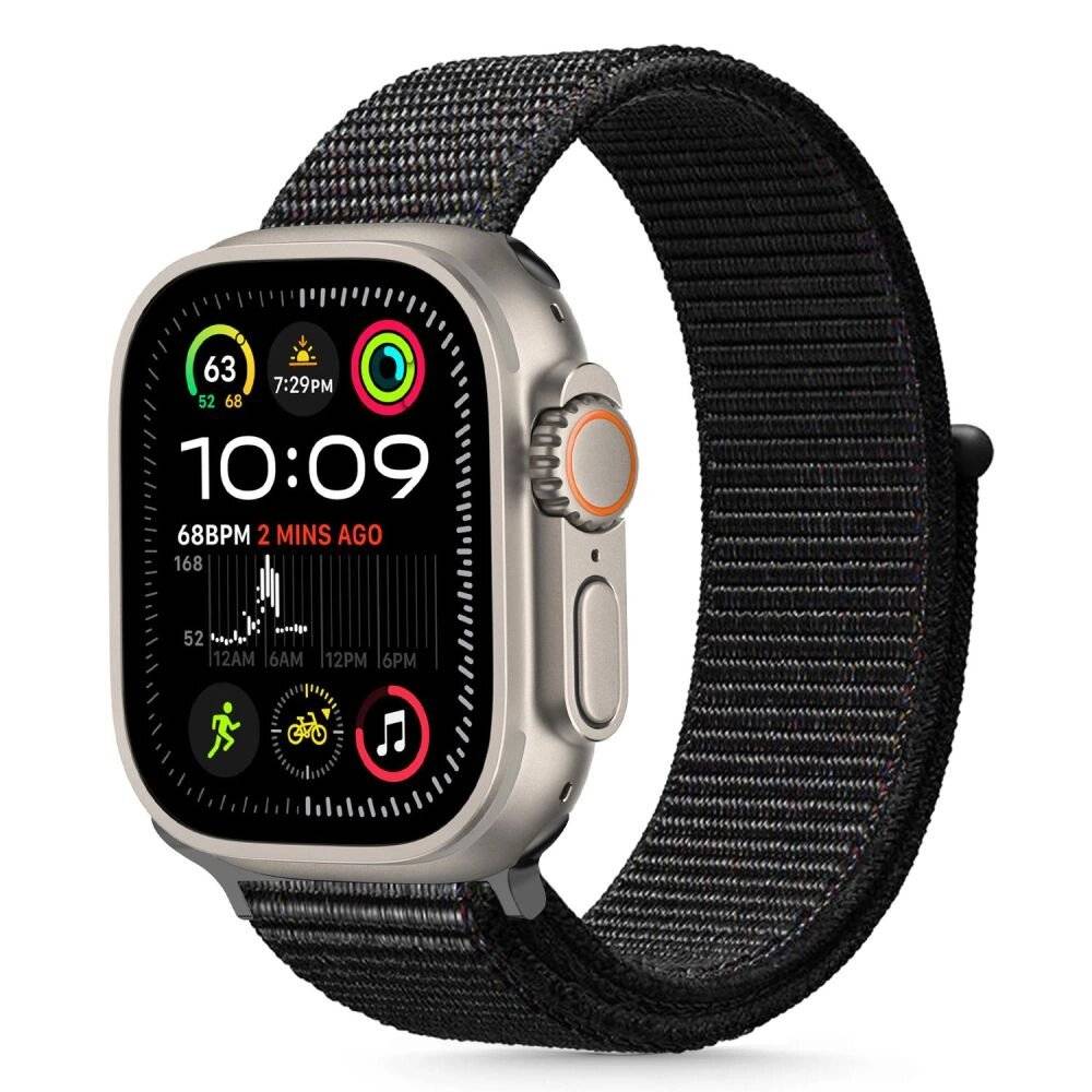 Tech-Protect Nylonarmband Apple Watch 44 / 45 46 49 mm – Schwarz