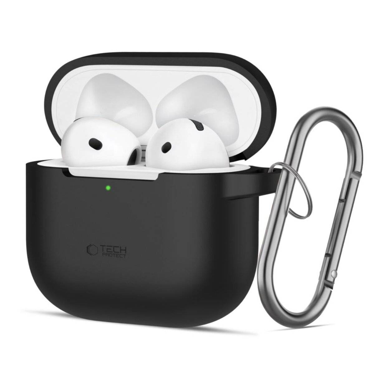 Tech-Protect Silikon-Hakenhülle AirPods 4 – Schwarz