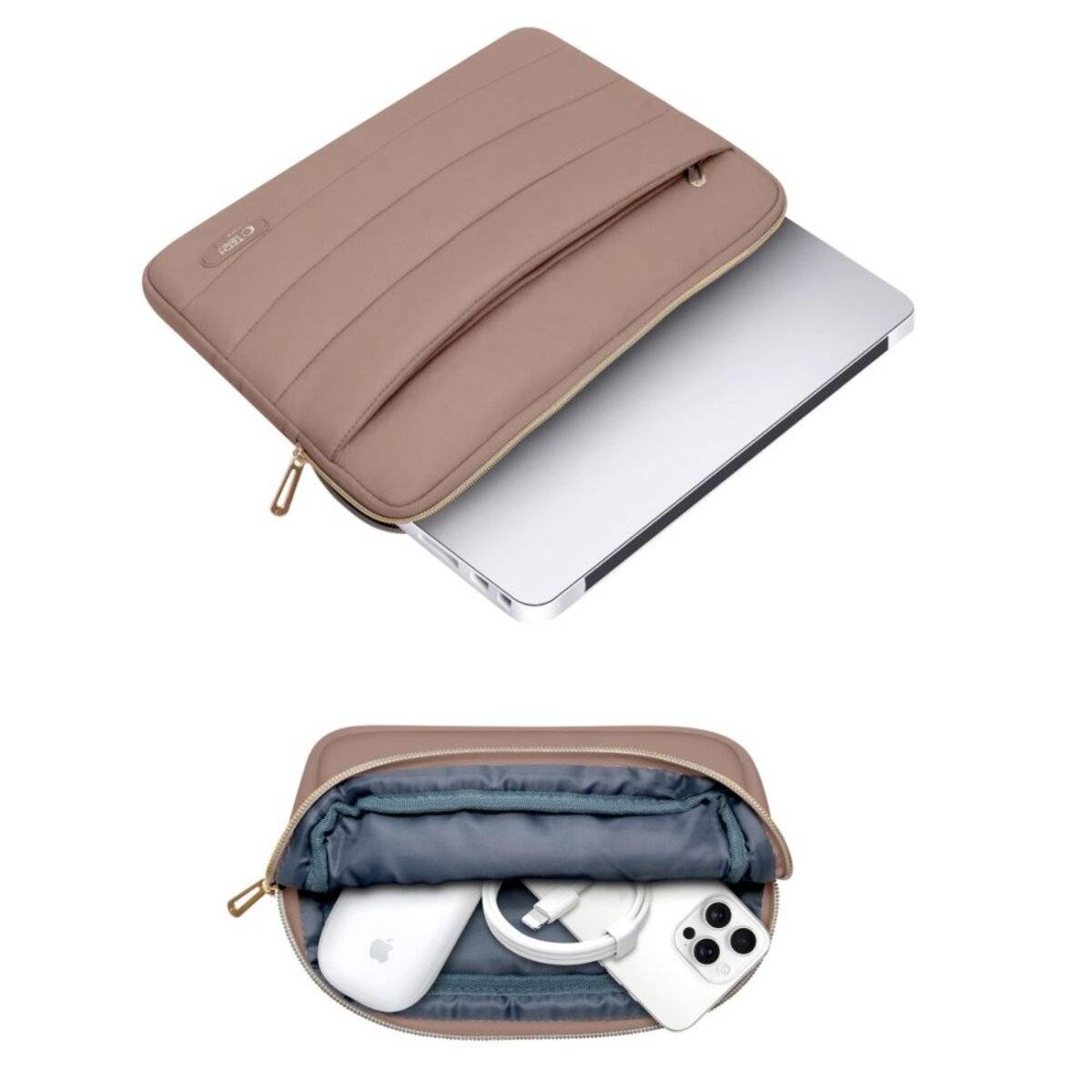 Tech-Protect Puffy 13-14″ Laptoptasche - Braun
