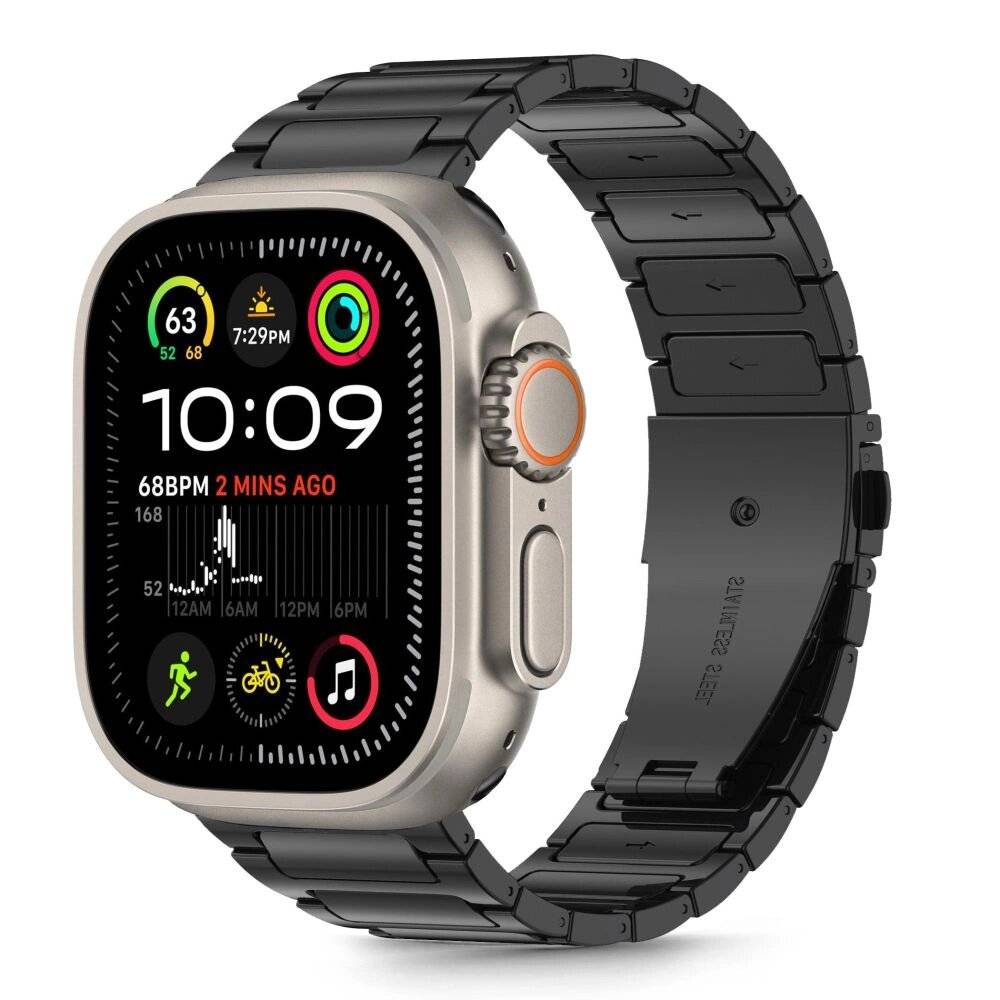 Tech-Protect Edelstahlarmband Apple Watch 44 / 45 46 49 mm – Schwarz
