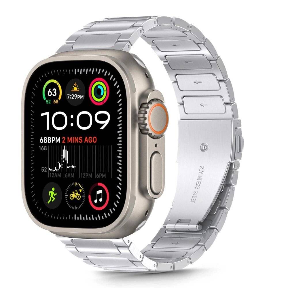 Tech-Protect Edelstahlarmband Apple Watch 44 / 45 46 49 mm – Silber