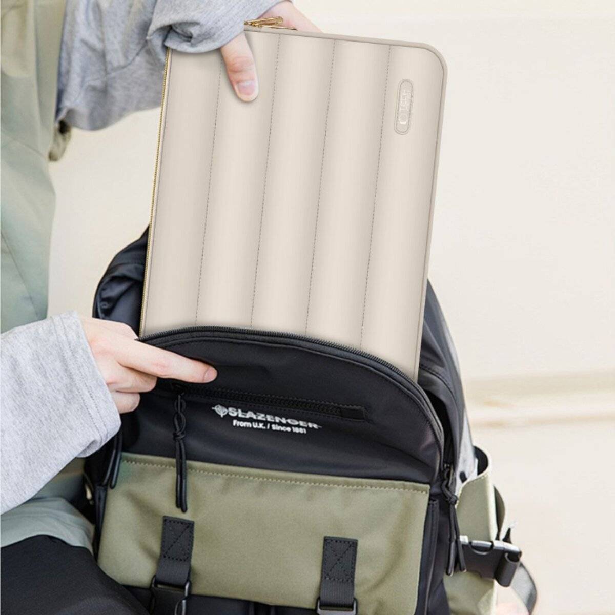 Laptoptasche 13-14 Tech-Protect Puffy - Beige