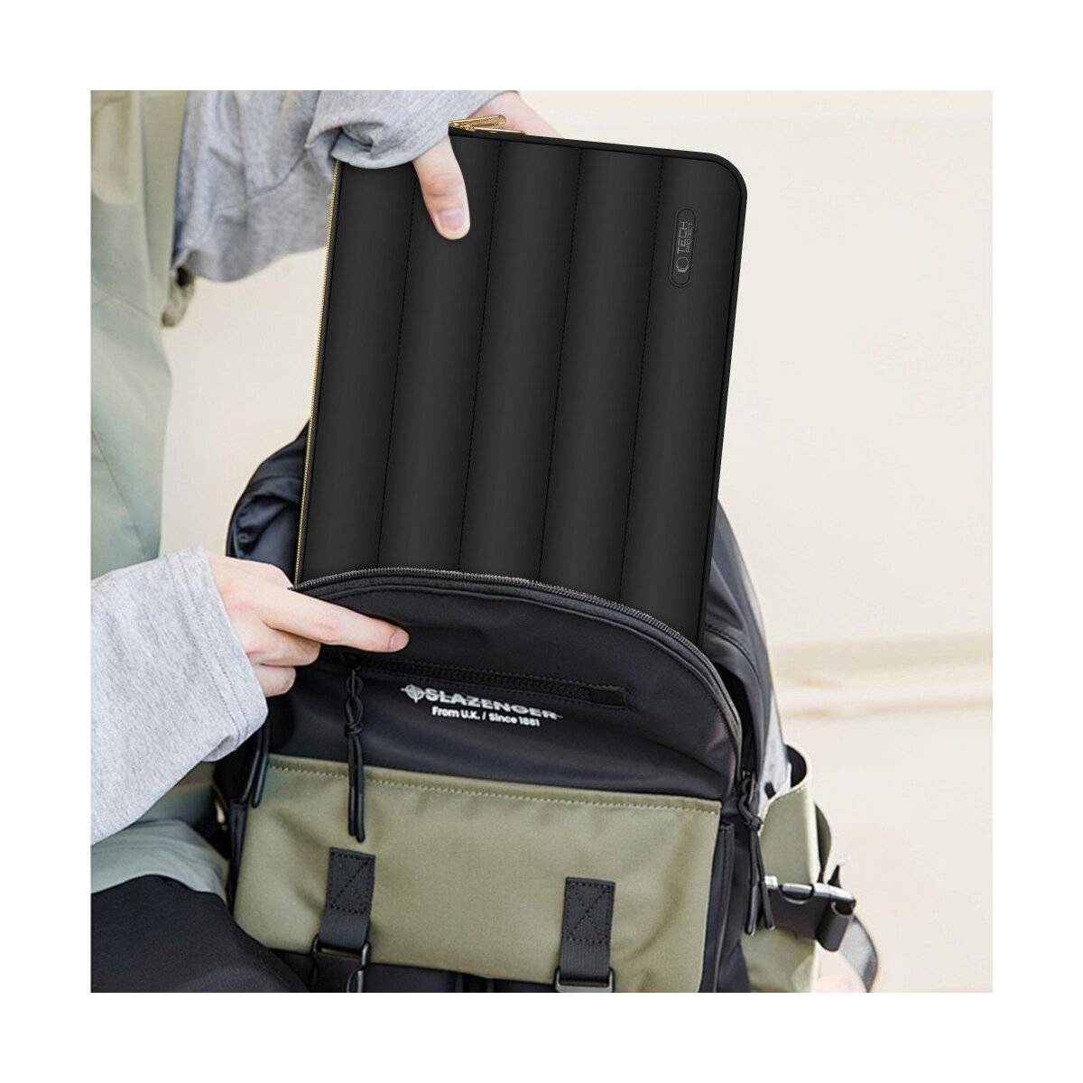 15-16 Tech-Protect Puffy Laptoptasche – Schwarz