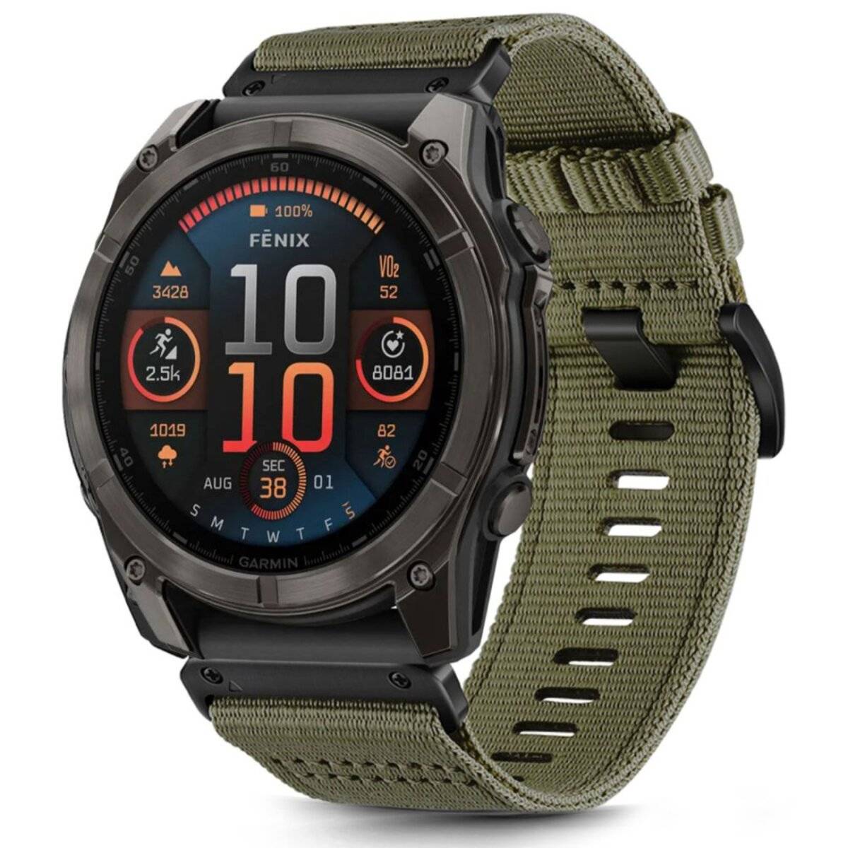 Tech-Protect Nylonband für Garmin Fenix 5X / 5X Plus / 6X / 6X Pro / 7X / 8 (51 mm) – Grün