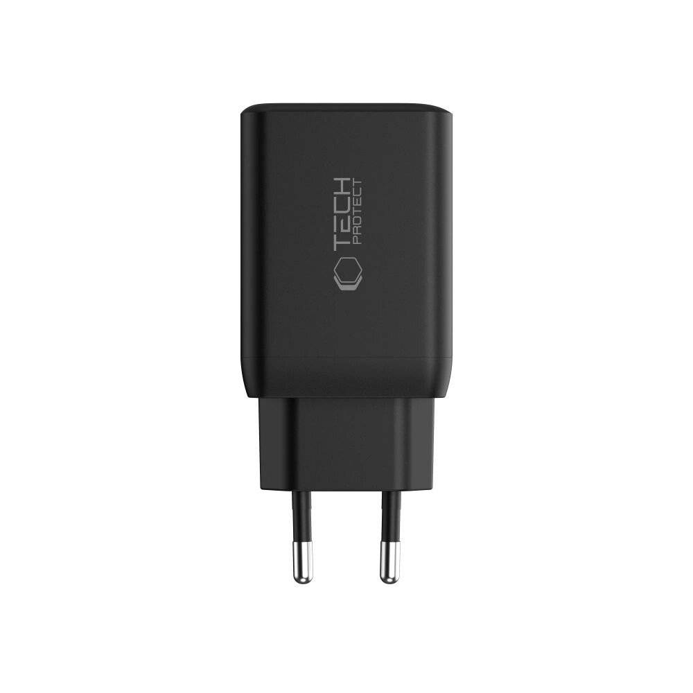 Tech-Protect NC45W-GAN 2-PORT PD45W Wandladegerät – Schwarz