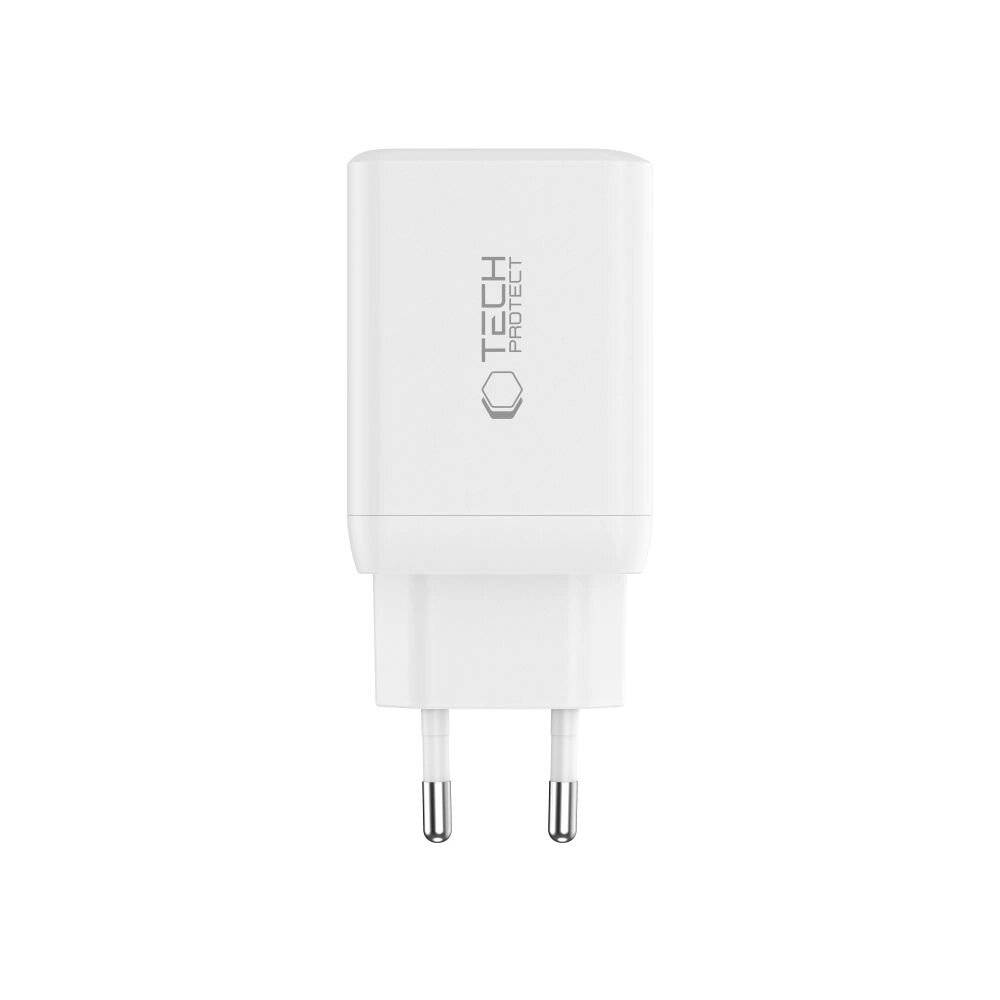 Tech-Protect NC45W-GAN 2-PORT PD45W Ladegerät – Weiß