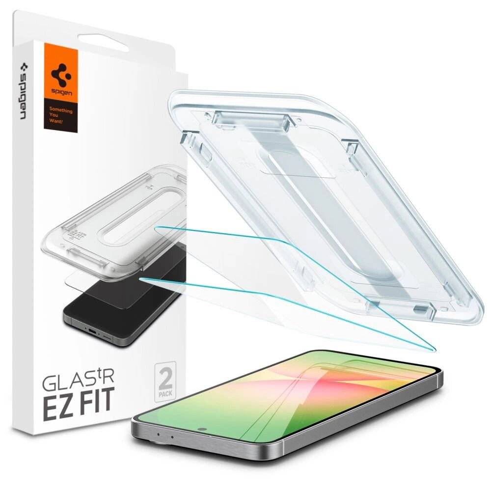 Spigen Glas.tR EZ Fit gehärtetes Glas Samsung Galaxy S24 FE 2 Stück
