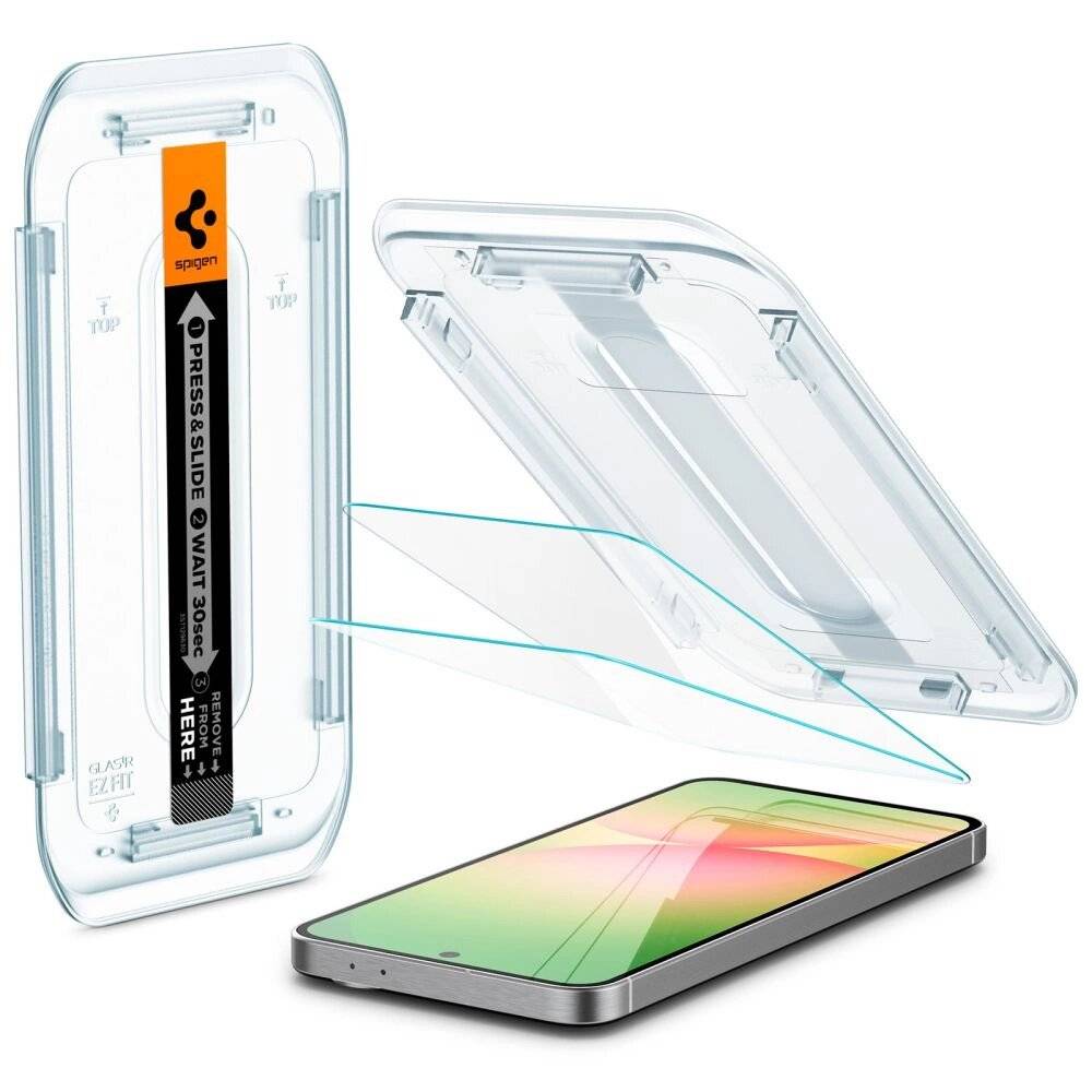 Spigen Glas.tR EZ Fit gehärtetes Glas Samsung Galaxy S24 FE 2 Stück