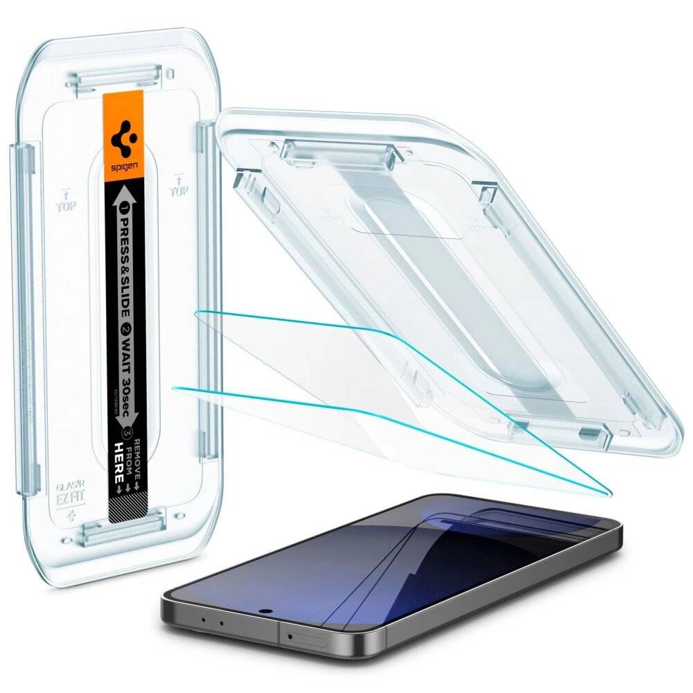 Spigen Glas.tR EZ Fit gehärtetes Glas Samsung Galaxy S24 FE 2 Stück
