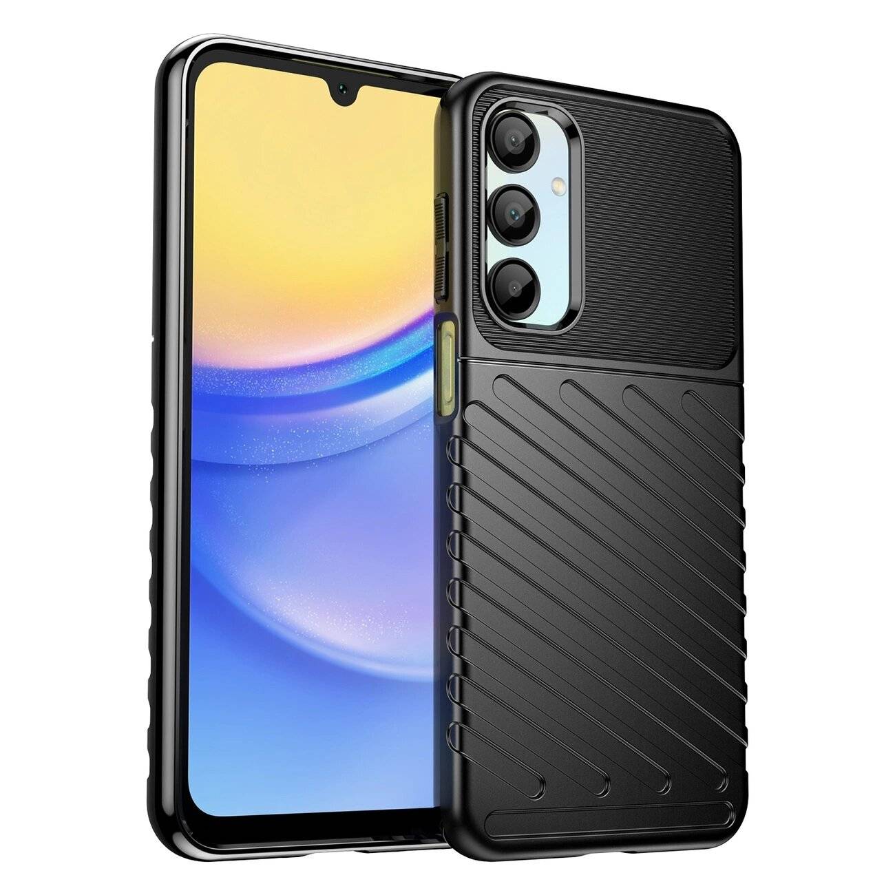 Thunder Case Samsung Galaxy A56/A36 Silikon Panzerhülle - Schwarz