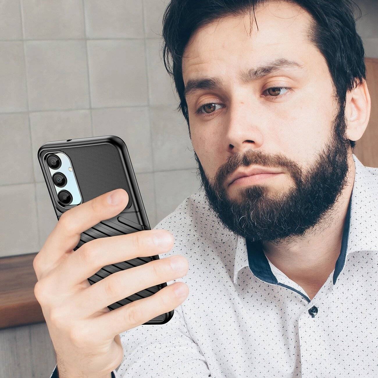 Thunder Case Samsung Galaxy A56/A36 Silikon Panzerhülle - Schwarz