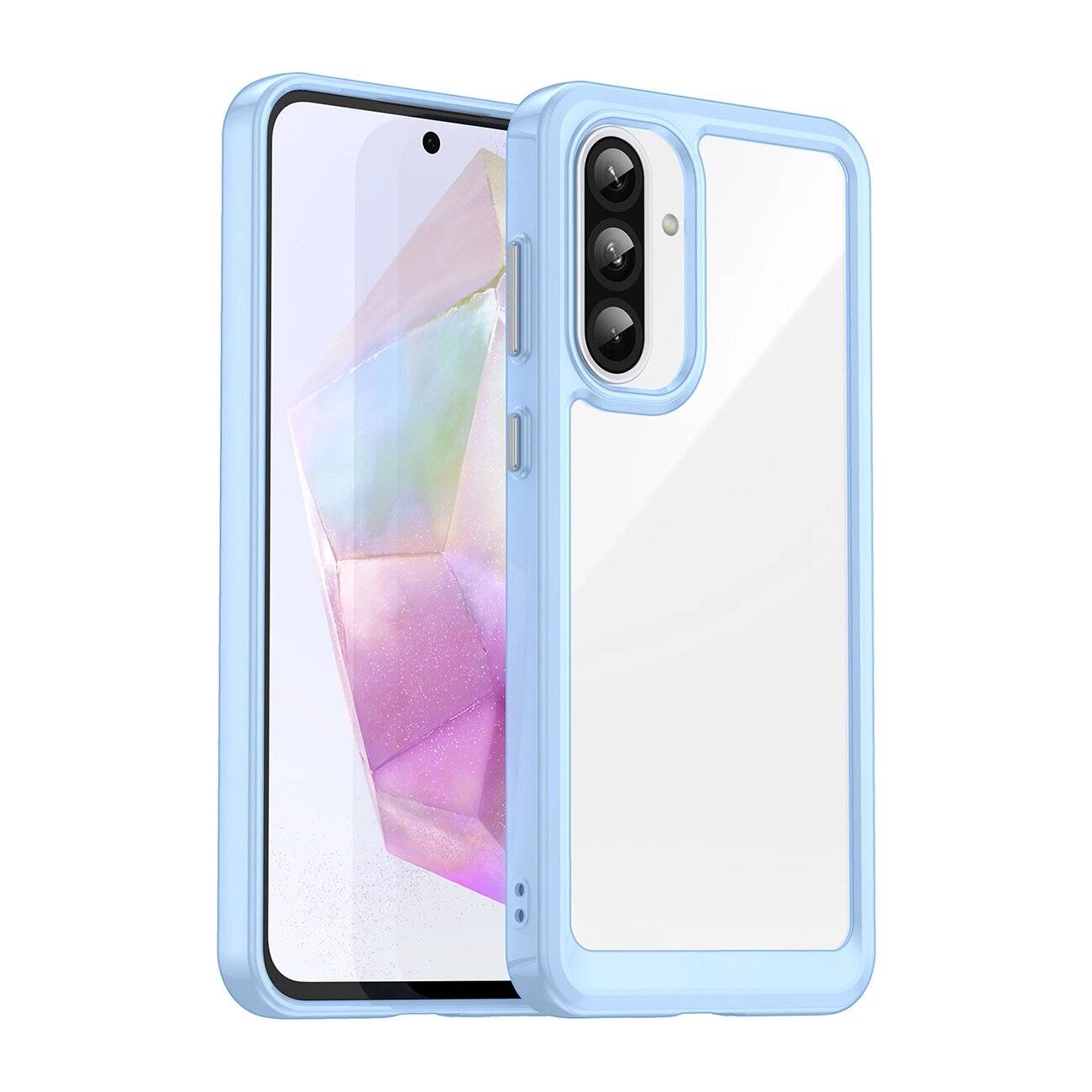 Outer Space Hülle Samsung Galaxy A56 Cover Flexiblem Rahmen - Blau