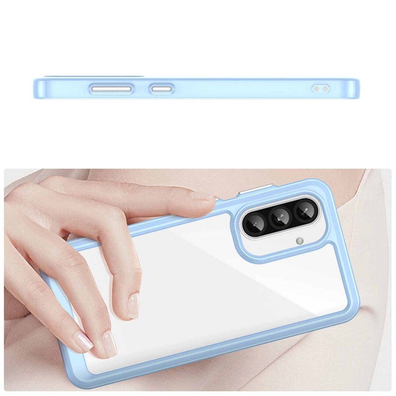 Outer Space Hülle Samsung Galaxy A56 Cover Flexiblem Rahmen - Blau