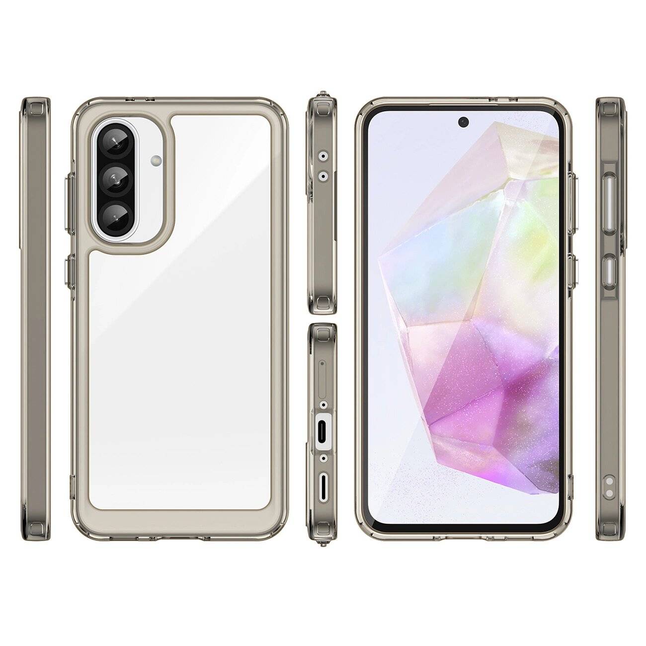 Outer Space Case Samsung Galaxy A26 Cover flexiblem Rahmen - Halbtransparent, Schwarz