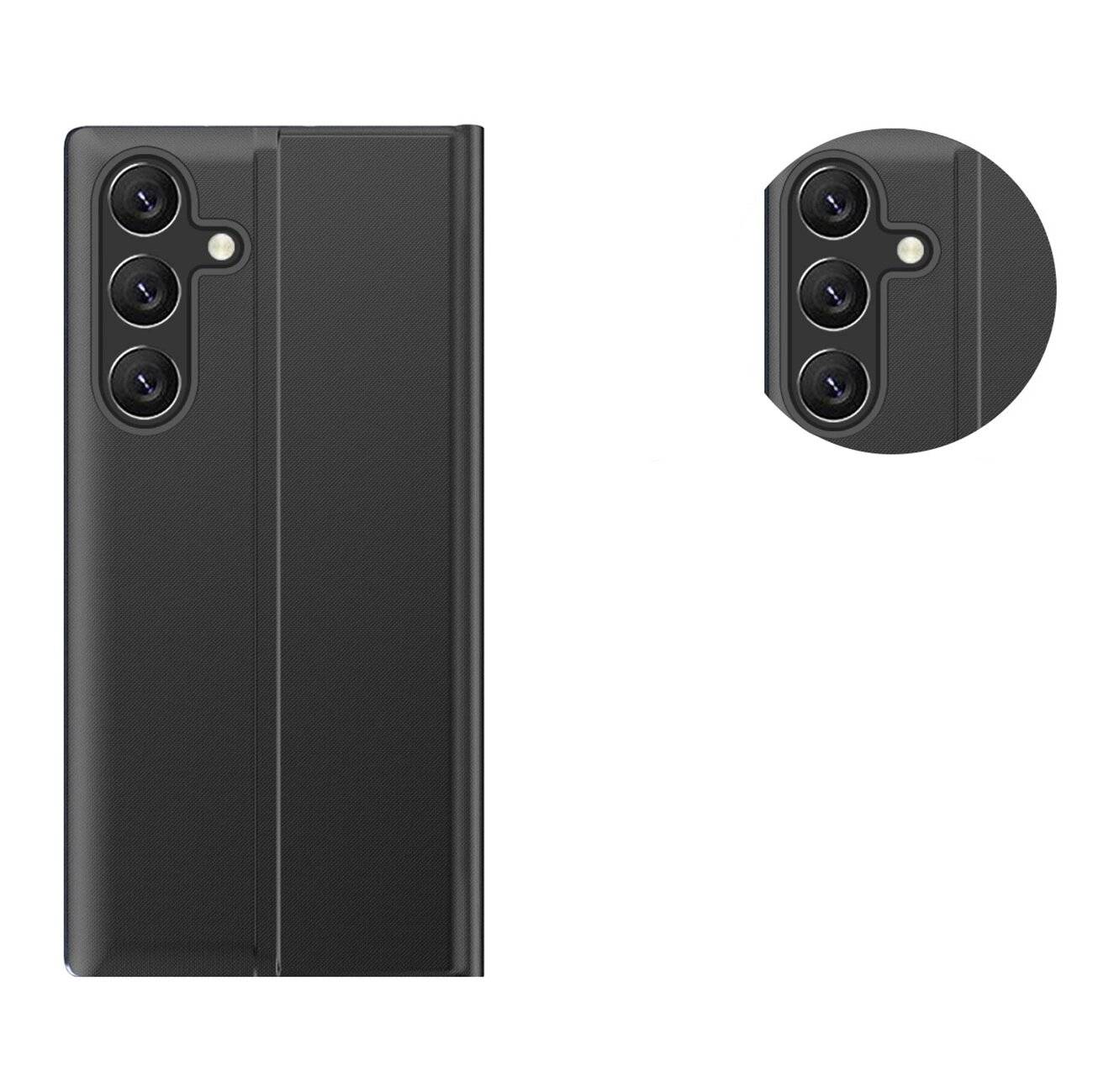 Neues Sleep Case Flip Cover Standfunktion Samsung Galaxy A26 - Schwarz