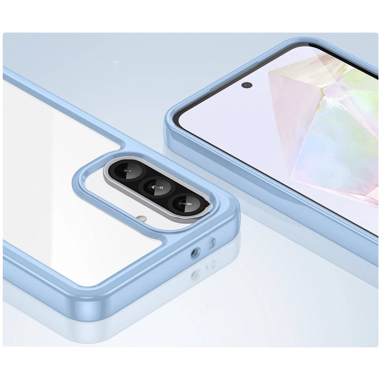 Outer Space Hülle Samsung Galaxy A26 Cover Flexiblem Rahmen - Blau