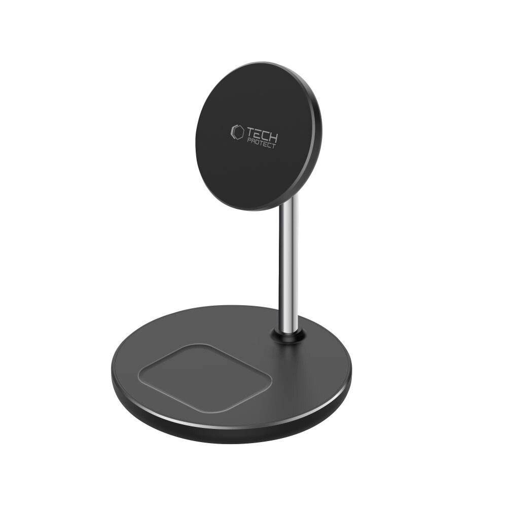 Tech-Protect QI15W-A39 2in1 MagSafe Ladestation - Schwarz