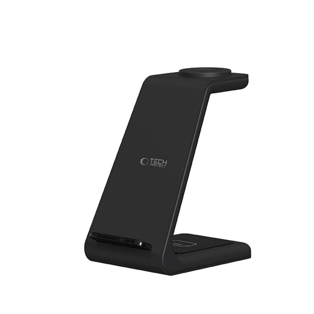 Tech-Protect QI15W-A36 3in1 Ladestation Apple - Schwarz