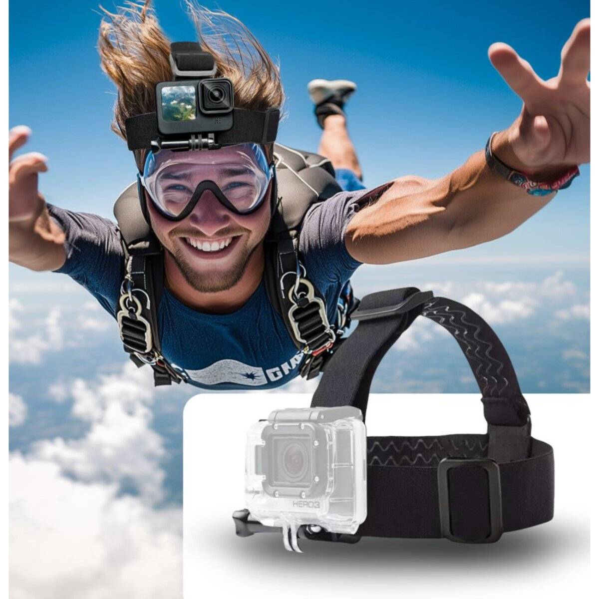Tech-Protect GA100 Kopfhalterung GoPro / DJI - Schwarz