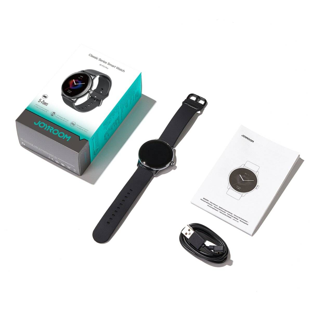 Joyroom Classis Series JR-FC1 Smartwatch Anrufbeantworterfunktion / IP68-Schutz - Dunkelgrau