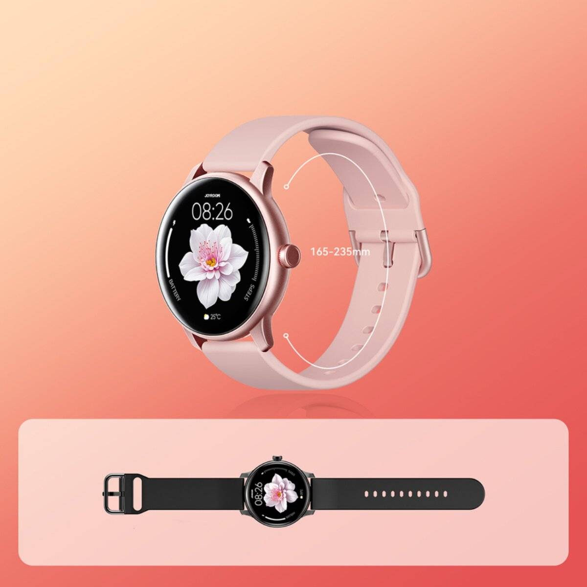 Joyroom Classis Series JR-FC1 Smartwatch Anrufbeantworterfunktion / IP68-Schutz - Pink