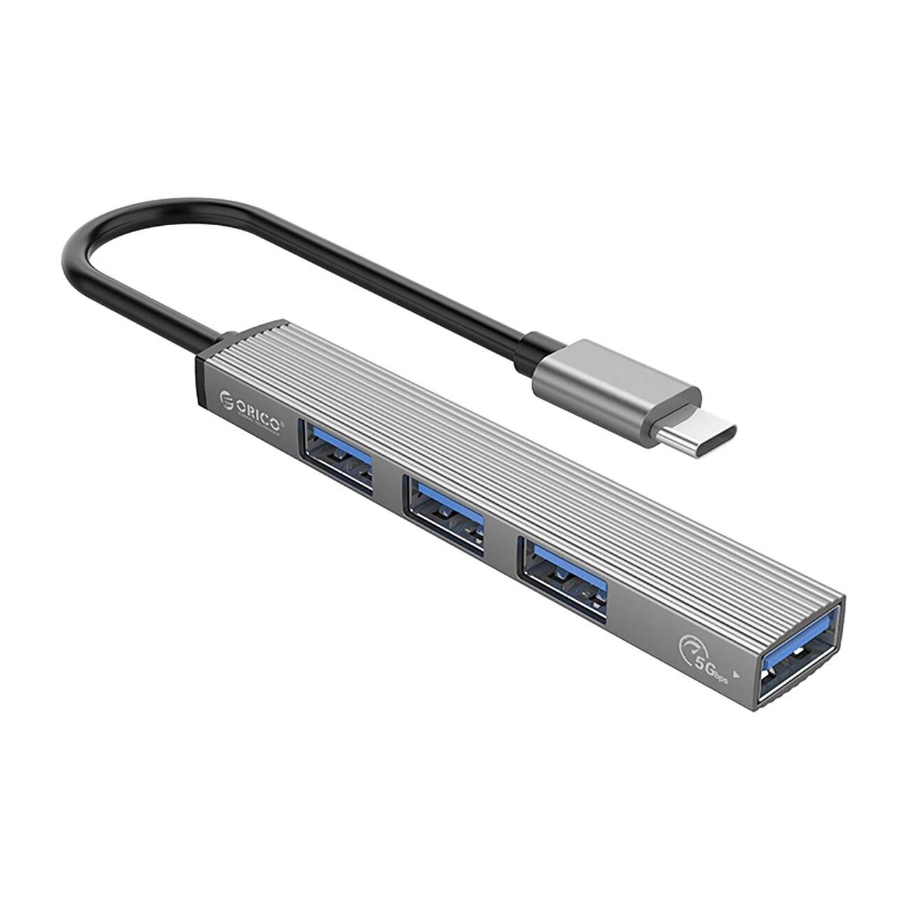 Orico AH-13 USB-C Hub Dockingstation 1x USB-A 3.0 + 3x 2.0 - Grau