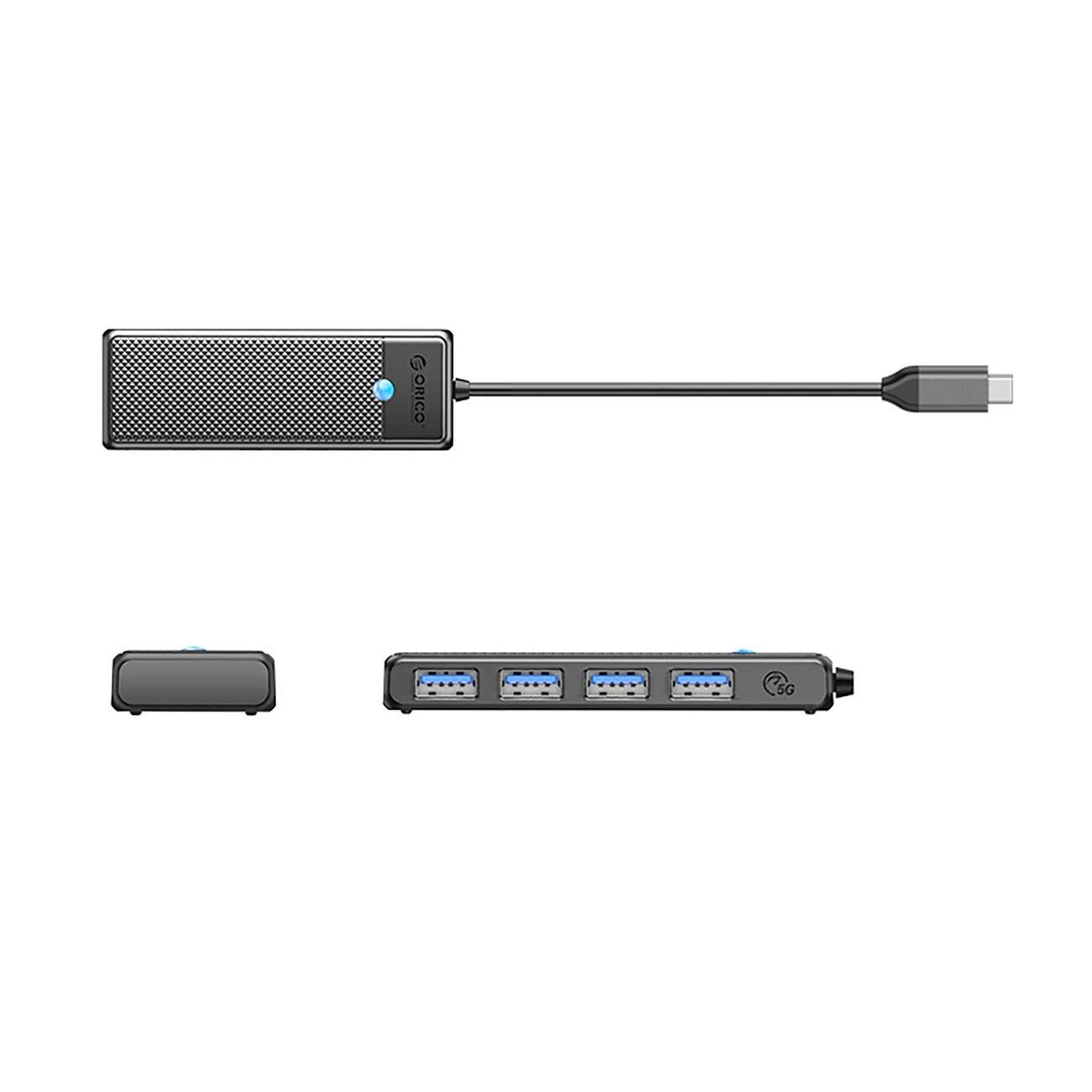 Orico PAPW4A-C3 USB-A Hub Dockingstation 4x 3.0 - Schwarz