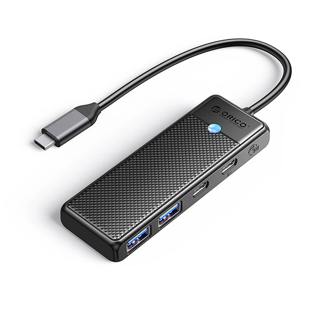 Hub USB-C Orico PAPW2AC-C3 Dockingstation 2x USB-A 3.0 + - schwarz