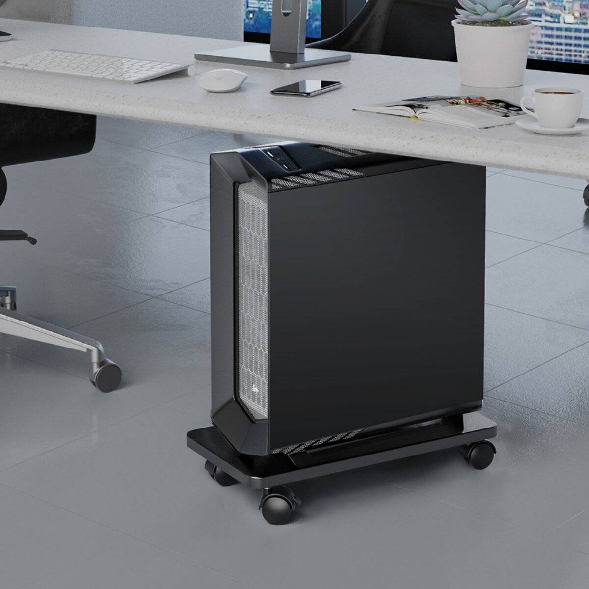 Orico CPB6 Computerständer Rädern, Schwarz