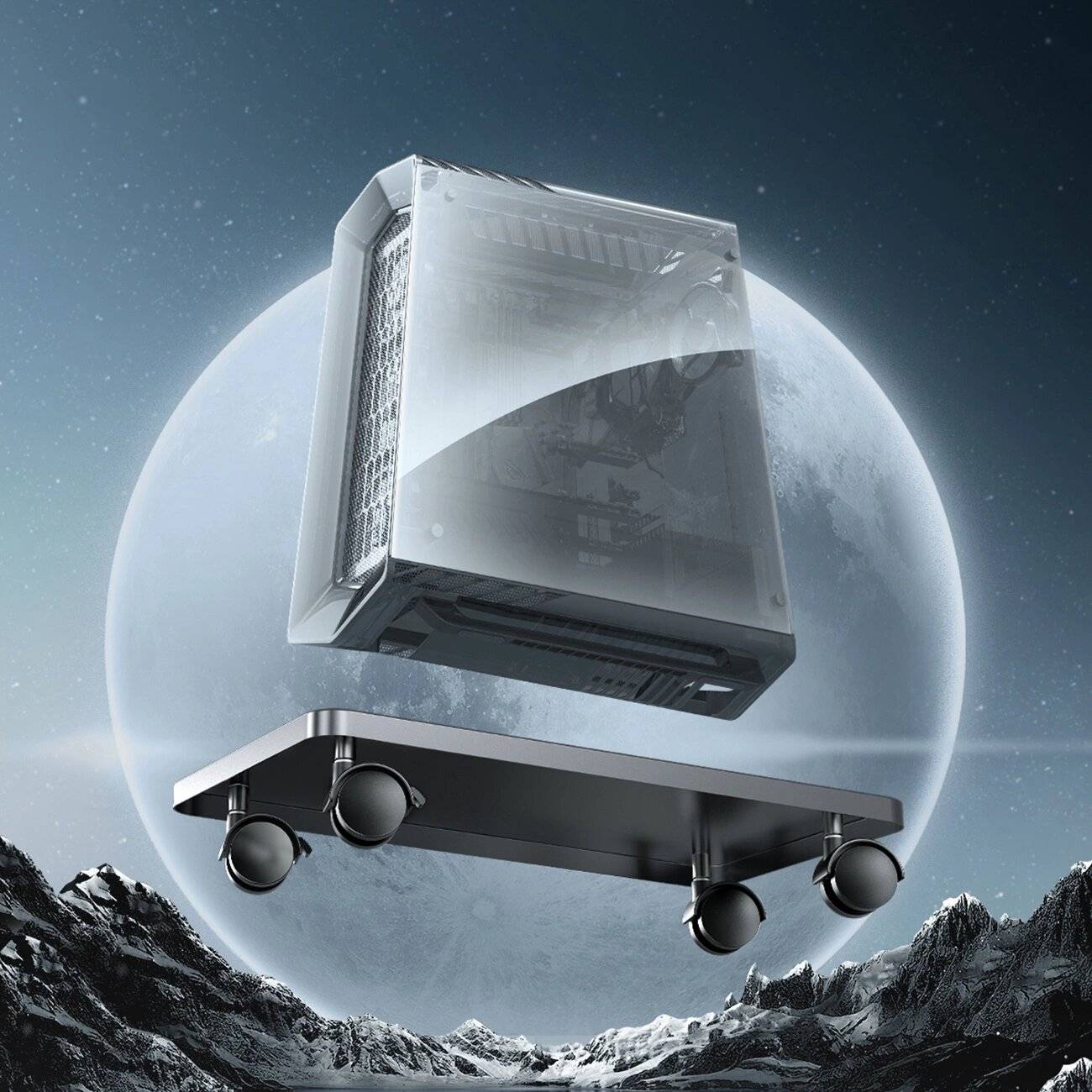 Orico CPB6 Computerständer Rädern, Schwarz