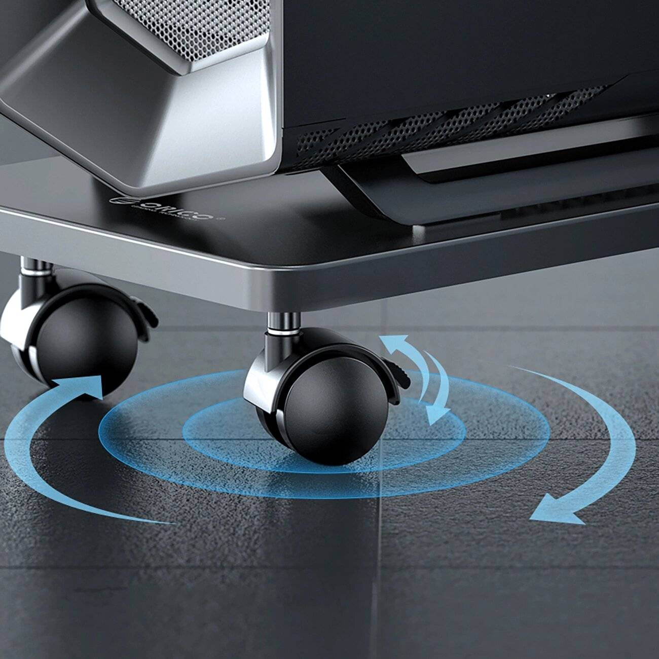 Orico CPB6 Computerständer Rädern, Schwarz