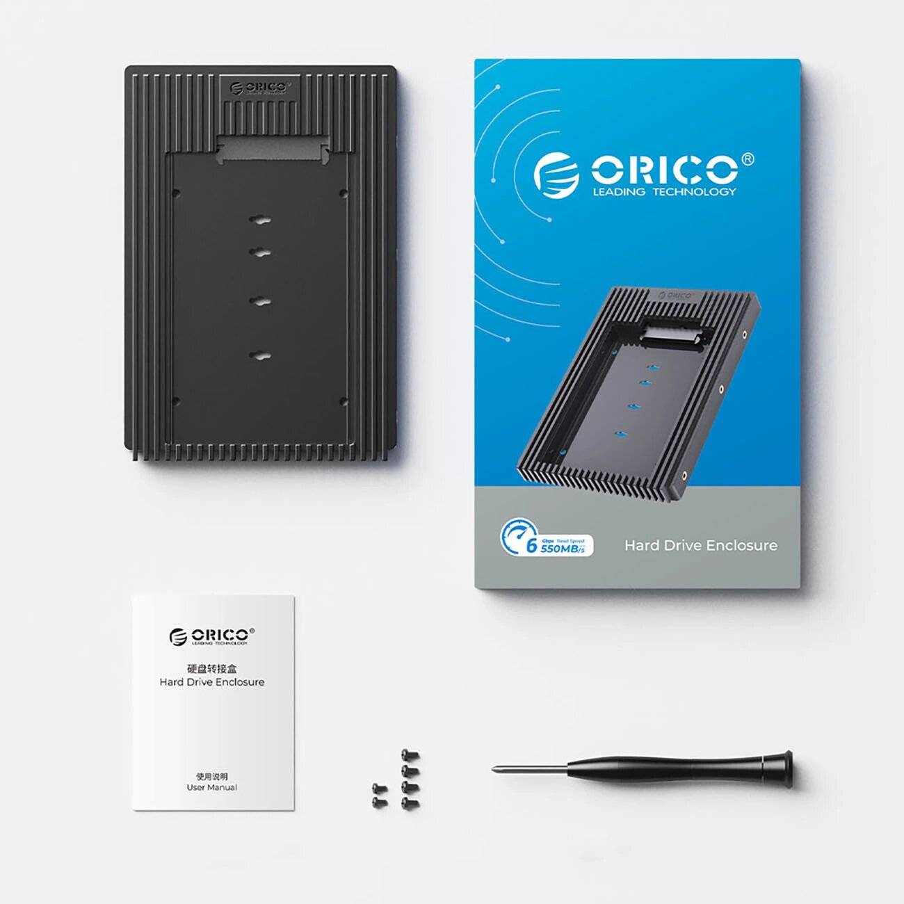 Orico D2SS-6G Laufwerksadapter 2,5″ 3,5″ Konverter - Schwarz