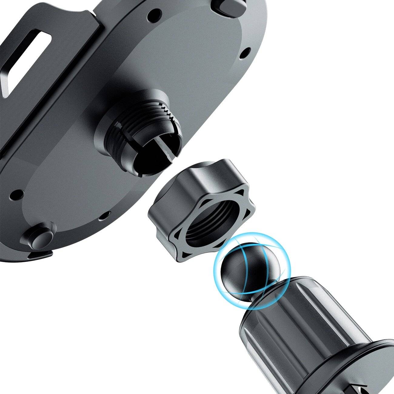 Dudao F2+ Smartphone-Halterung Lüftungsschlitze, Klemme - schwarz