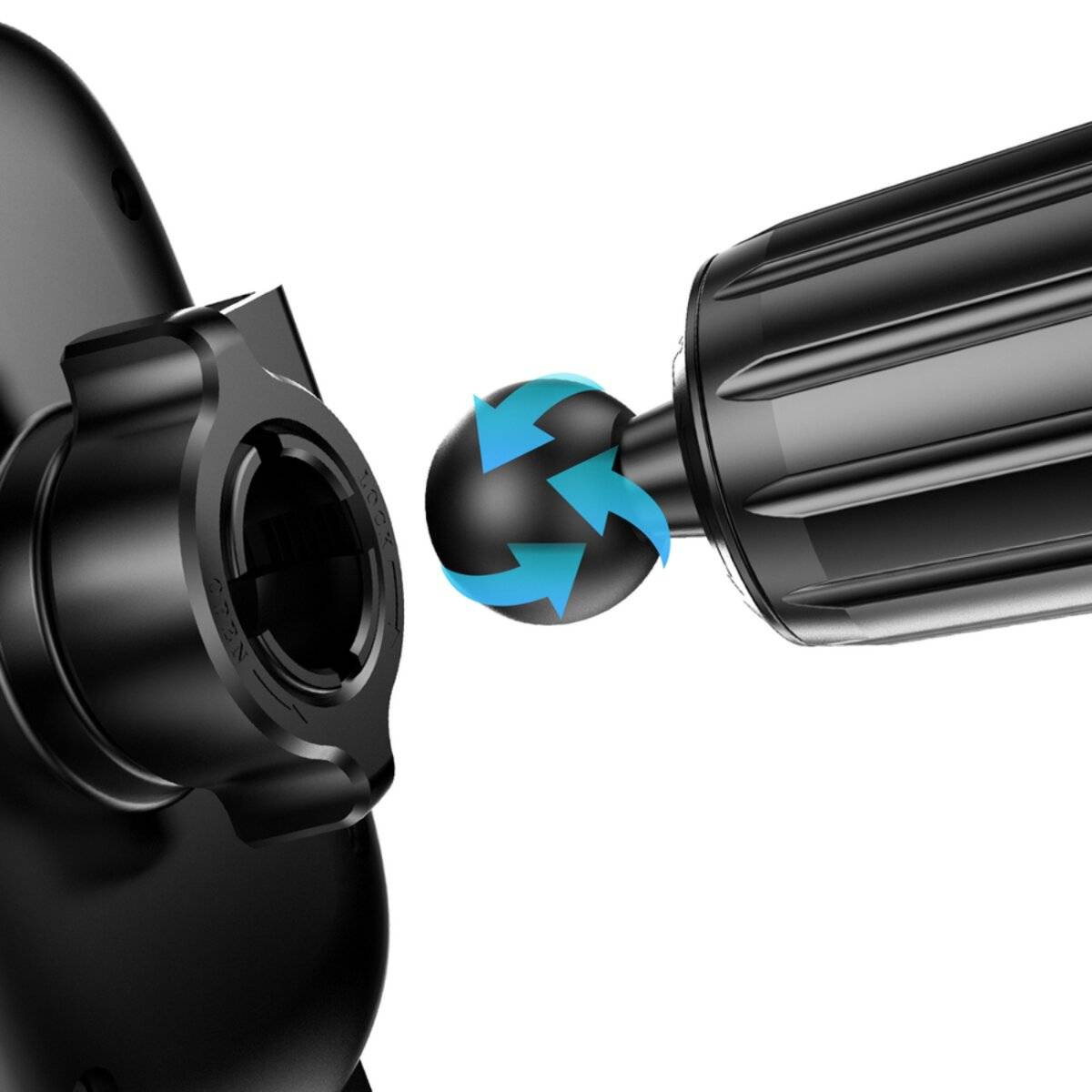 Dudao F5N+ Smartphone-Halterung Saugnapf Schwerkraft Schwarz