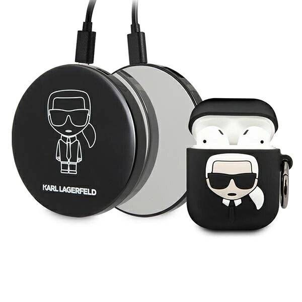 Karl Lagerfeld Ikonik Case AirPods + Powerbank - Schwarz