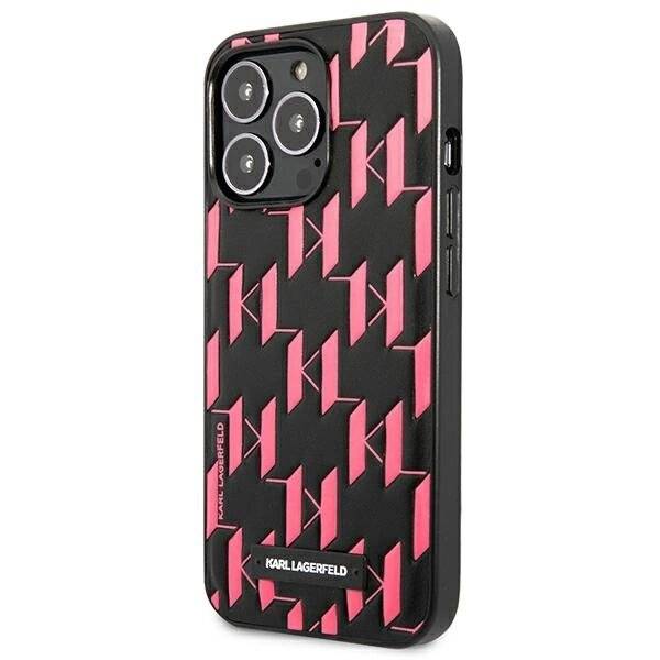 Karl Lagerfeld Monogramm-Plakette iPhone 13 Pro Max 6,7″ Hülle - Rosa