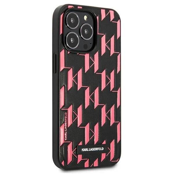 Karl Lagerfeld Monogramm-Plakette iPhone 13 Pro Max 6,7″ Hülle - Rosa