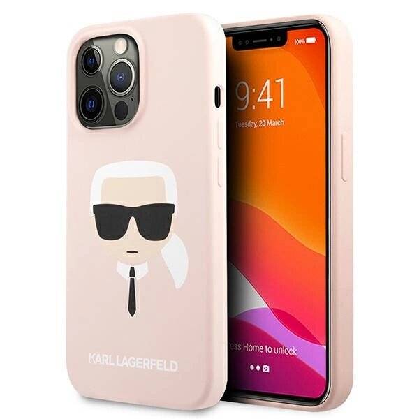 Karl Lagerfeld Silikon Karl`s Head Case iPhone 13 Pro Max 6,7″ - Hellrosa