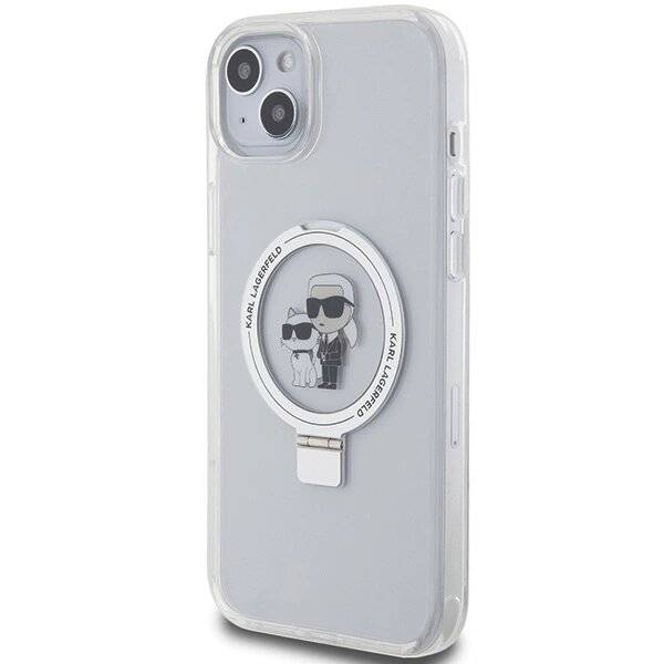 Karl Lagerfeld KLHMP15MHMRSKCH iPhone 15 Plus / 14 6,7″ weiß/weiß Hardcase Ringständer