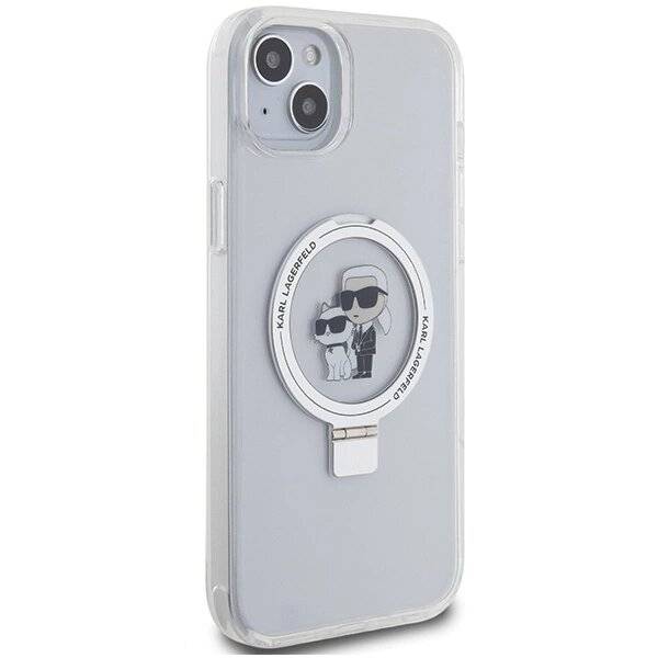 Karl Lagerfeld KLHMP15MHMRSKCH iPhone 15 Plus / 14 6,7″ weiß/weiß Hardcase Ringständer
