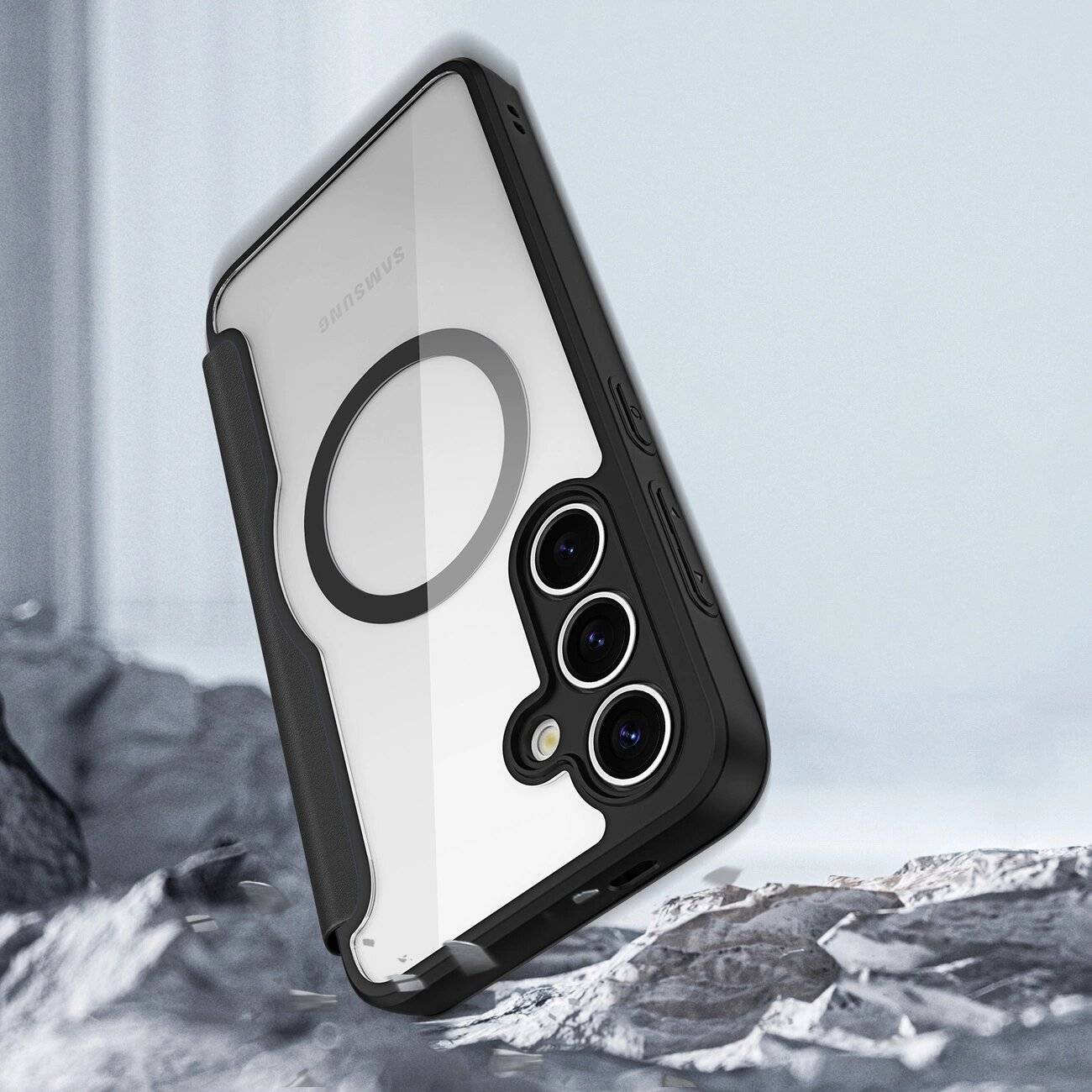 Dux Ducis Skin X Pro Hülle Samsung Galaxy S25 MagSafe Geldbörse – Schwarz