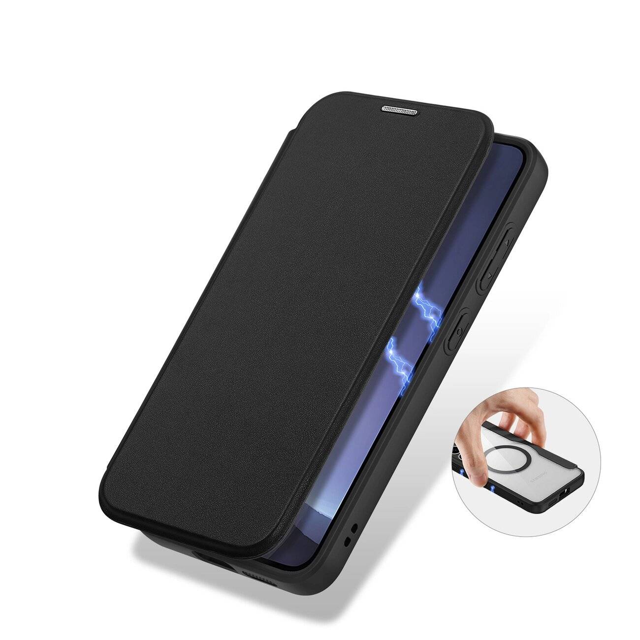 Dux Ducis Skin X Pro Hülle Samsung Galaxy S25+ MagSafe Portemonnaie – Schwarz