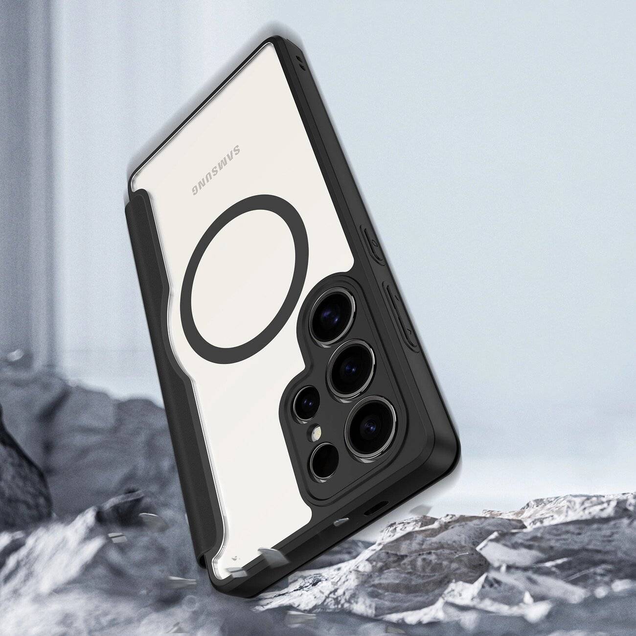 Dux Ducis Skin X Pro Hülle Samsung Galaxy S25 Ultra MagSafe Geldbörse – Schwarz