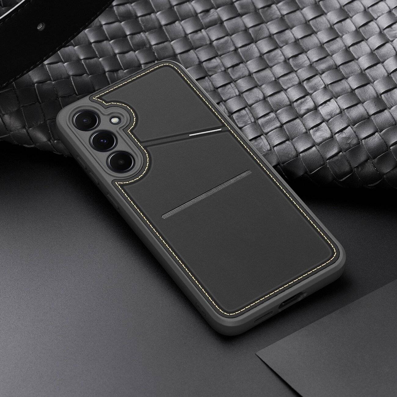 Dux Ducis Rafi II Hülle Samsung Galaxy S25 Ständer Geldbörse – Schwarz