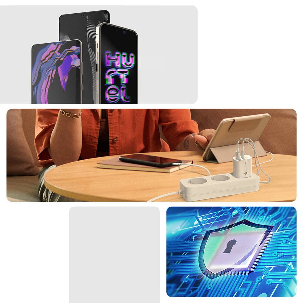 A6MaxL 20W USB-A USB-C Wandladegerät - 1m Kabel weiß