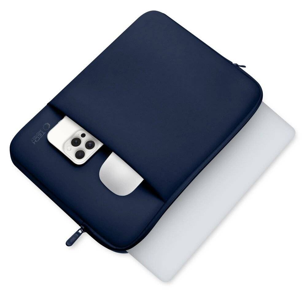 Tech-Protect Neopren-Laptoptasche 15-16 Zoll – Marineblau